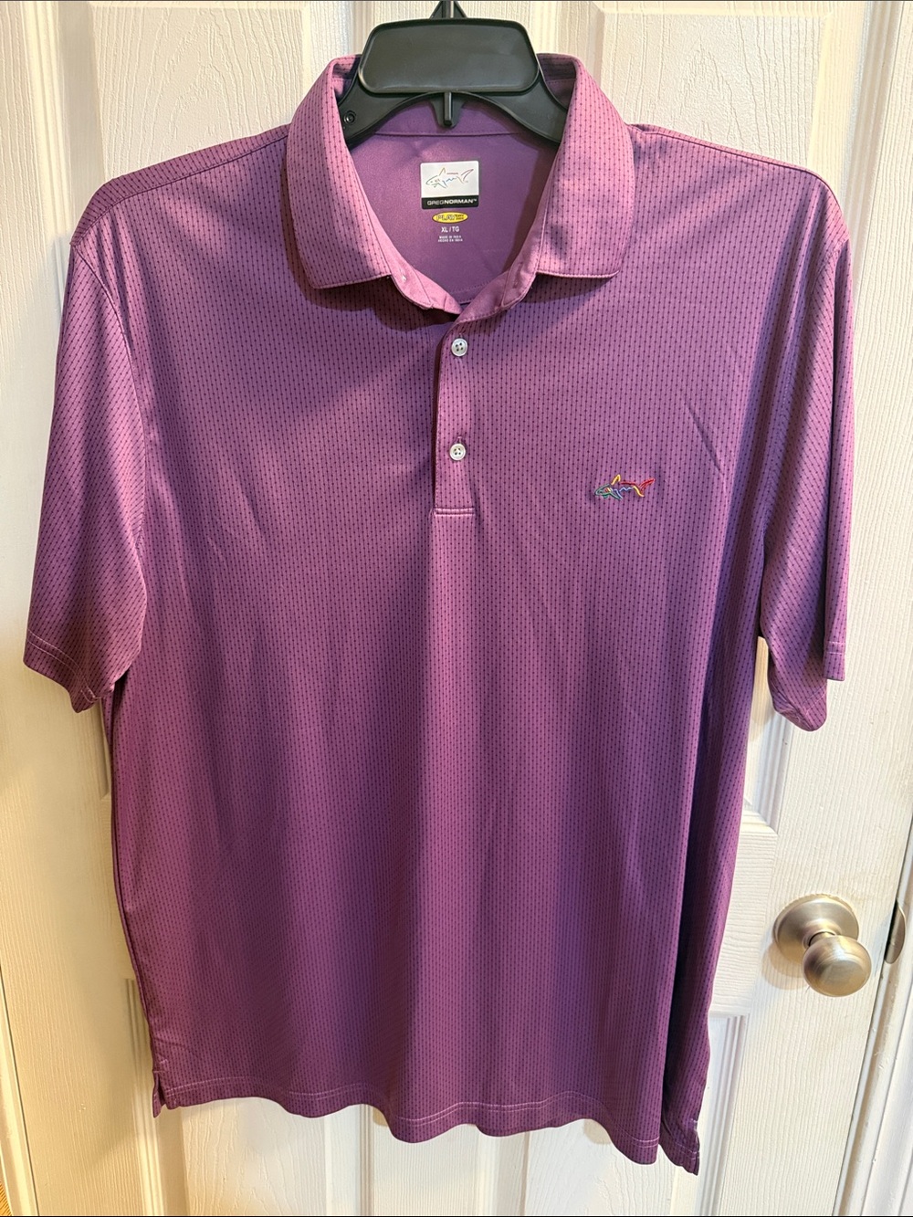 Greg Norman Collection Purple Men’s Short Sleeve Polo